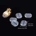 thumbnail image 4 of 100 Pieces 4 Size Earring Pads Silicone Comfort Earring Cushions for Clips on Earrings, Clear, 4 of 5