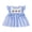 Blue, variant on BemeyourBBs Toddler Baby Girls Football Dress Outfit 6 12 18 24 Months 2 3 4 Years Baby Girl Summer Plaid Gingham Dress Soccer Embroidered Fly Sleeve Bow Decor Casual Dress