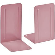 Acrimet Premium Metal Bookends (Heavy Duty) (Pink Color) (1 Pair)