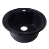 thumbnail image 4 of ALFI brand AB2020DI-BLA Black 20" Drop-In Round Granite Composite Kitchen Prep Sink, 4 of 11