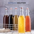 thumbnail image 2 of Bormioli Rocco Giara Swing Top Bottles 33 ¾ Ounce/1 Liter (6 Pack) ROUND Clear Glass Grolsch Flip Top Bottle With Stopper, 2 of 8