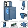 thumbnail image 2 of Compatible With iPhone 11 Wallet Case,PU Leather,Back Flip Kickstand,Detachable Magnetic Wallet,With Card Slots,Shockproof Rugged Ultra Slim Anti-fall Phone Case Cover,Blue, 2 of 10