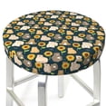 thumbnail image 3 of Kdxio Bear Sunflower Print Stool Covers Round,Stretch Round Bar Stool Covers Washable Bar Stool Cushion Slipcover for 12-15 Inch Chair, 3 of 7