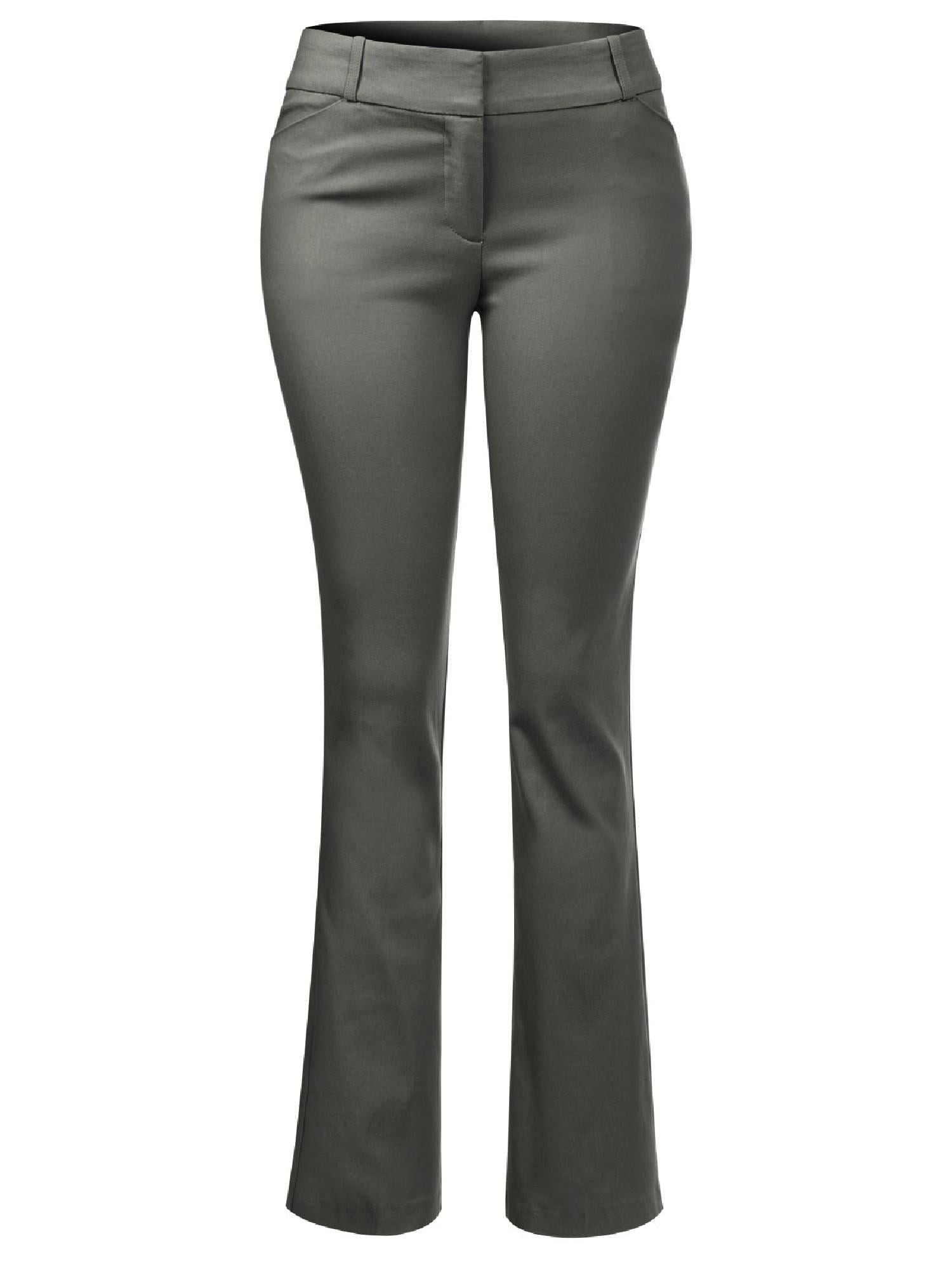 high waisted bootcut trousers