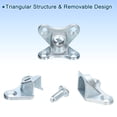 thumbnail image 4 of Uxcell Removable Corner Brace Metal Butterfly L Brackets Right Angle Support Screws for Shelves Cabinets 16pcs Blue, 4 of 6