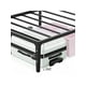 thumbnail image 5 of 14-pulgada tamaño individual/tamaño completo/queen size matte negra metal platform marco de cama - wrought rod design, no box spring required, fácil montaje, under-cama almacenamiento, 5 of 9