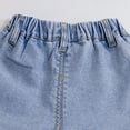 thumbnail image 6 of Mercatoo Toddler Girls Denim Shorts Ruffle Embroidered Elastic Waist Jeans Summer Kids Volleyball Sports Casual Shorts, 6 of 8