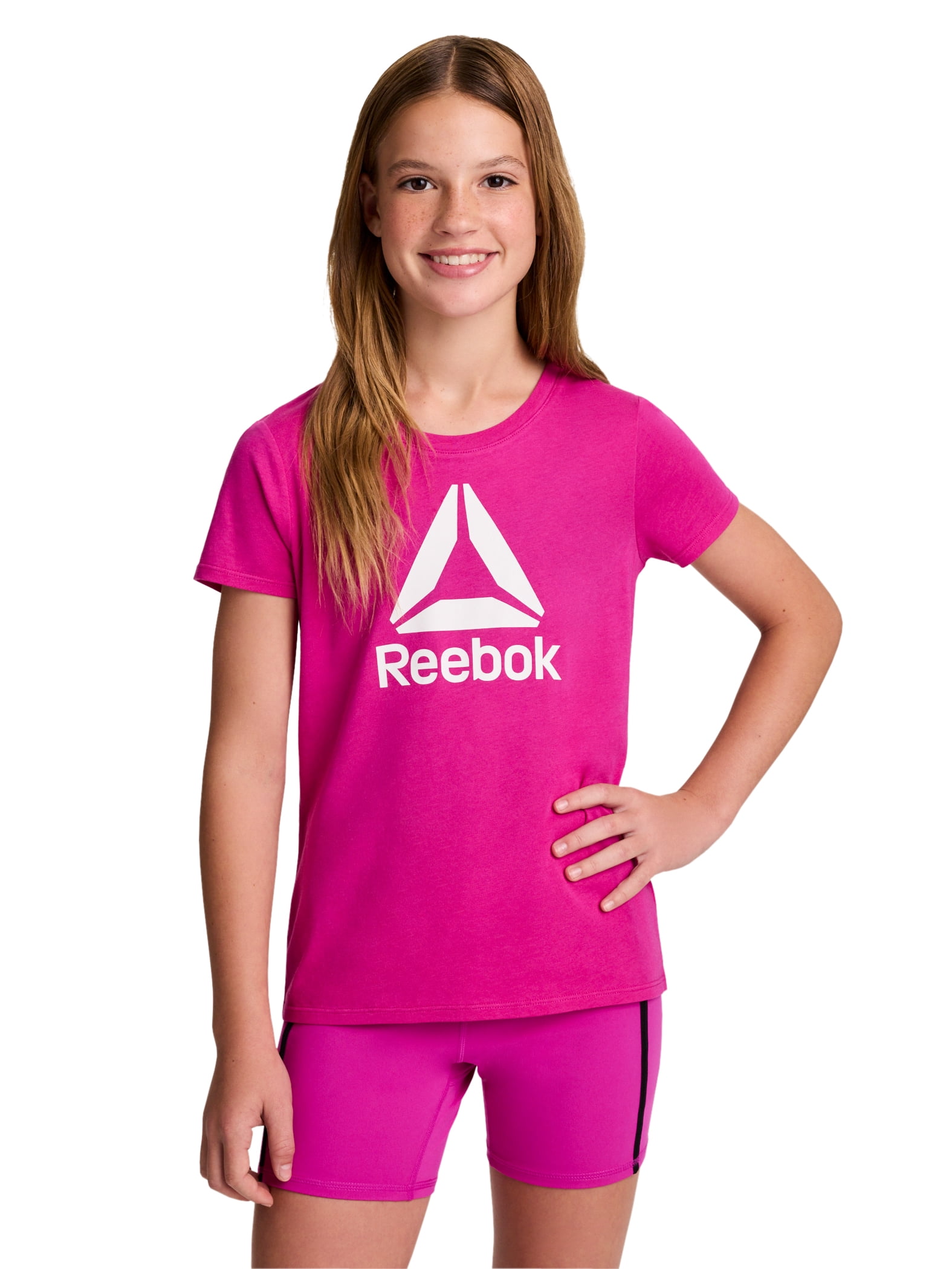 Reebok Girl's Distinction 2-Pack Short Sleeve Performance T-Shirt, Sizes 4-18