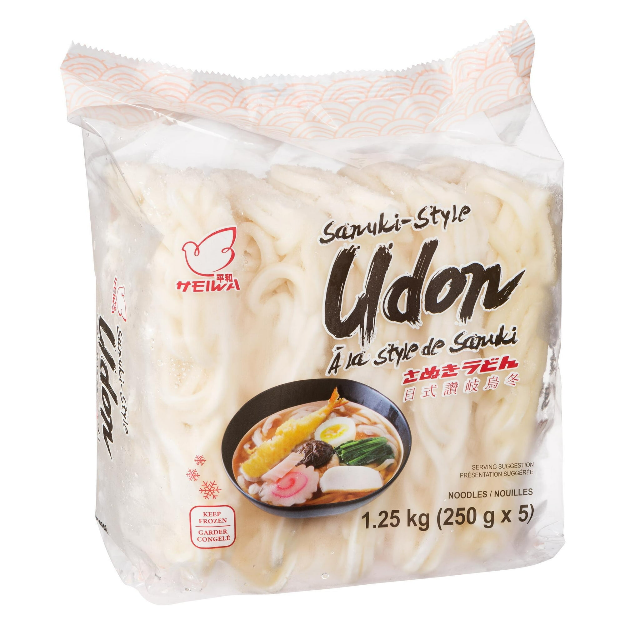 Heiwa Frozen Sanuki Style Udon, Net Weight 1.25 Kg (250 g x