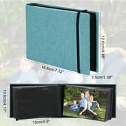 SPOKKI 2 Pack Small Photo Album 6x4 | Linen Cover Photo Albums for 200 Photos | Portable Mini Flip Memory Book with Stickers for Wedding, Holiday & Family