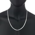 thumbnail image 4 of 4.5mm Solid .925 Sterling Silver Flat Herringbone Choker Chain Necklace, 20 inches, 4 of 7