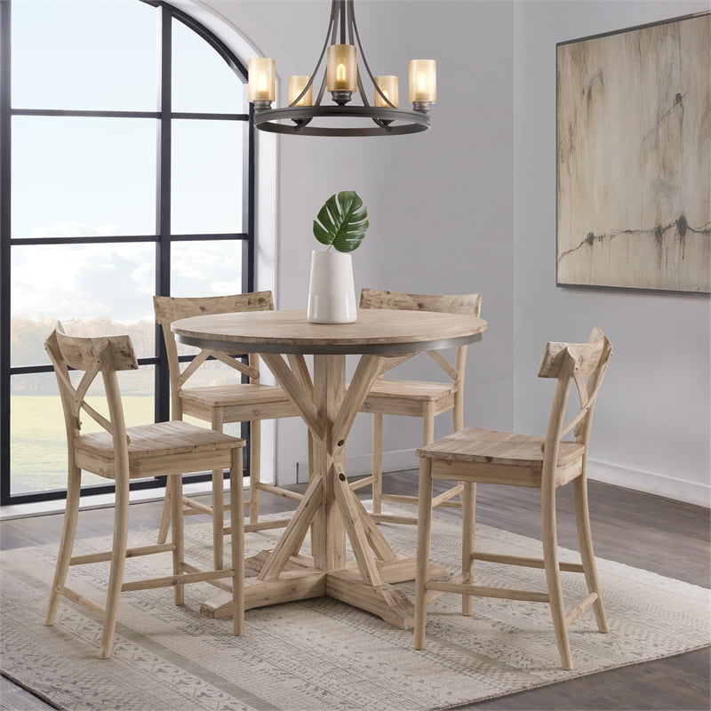 Picket House Keaton Round Counter Height 5PC Dining Set-Table and Four ...