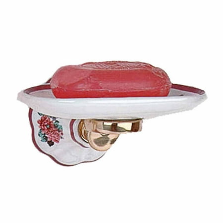 Porcelain Vintage Necklace - Vintage Wall Mount Soap Dish for Shower Mauve Floral Porcelain Tray