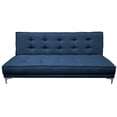 thumbnail image 1 of Sofa Cama Reclinable El Bazar Store Zeus Azul Marino Lino Futon 3 posiciones Abotonado Sala, 1 of 7