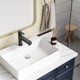 thumbnail image 2 of QinaQin Lavabo sobre encimera de cerámica blanca para baño, fácil de limpiar, sin salpicaduras, compatible con grifería universal, lavabo moderno tipo vessel para tocador, 2 of 7
