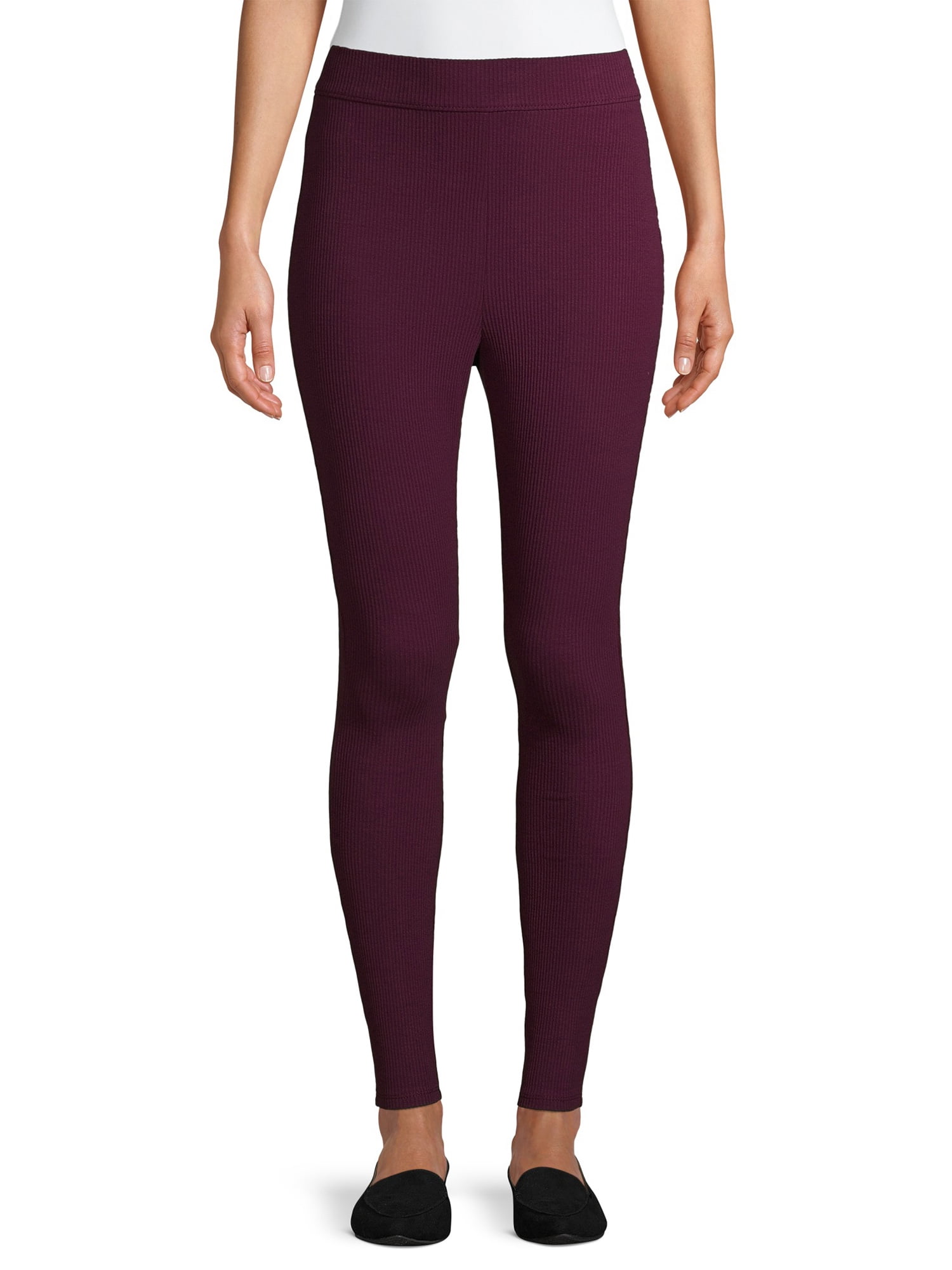 burgundy jeggings walmart