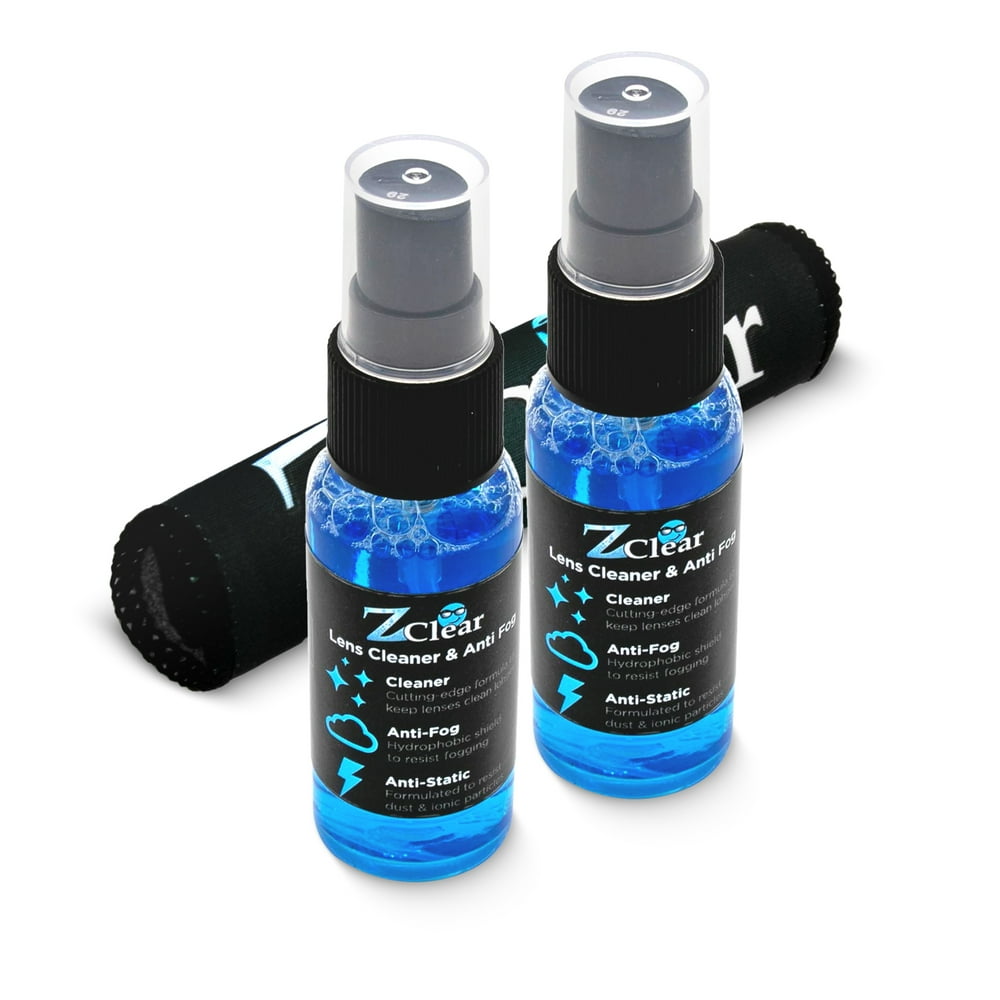 Lens Cleaner & Anti Fog 1oz Spray (2pack) & Microfiber AntiFog