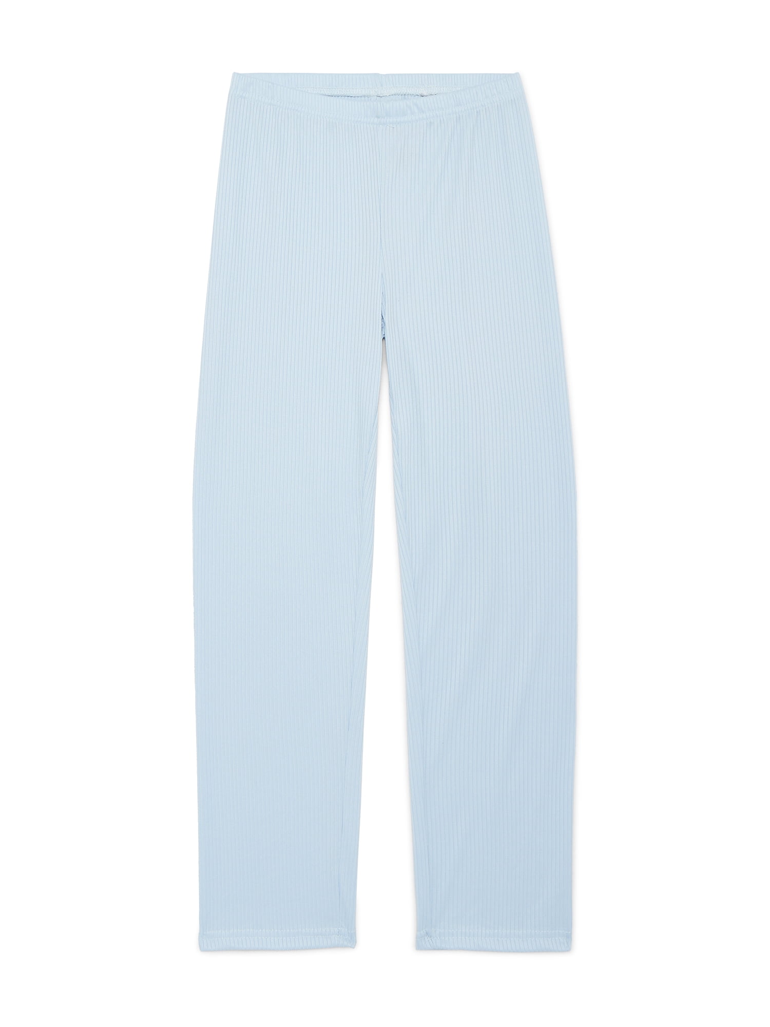 Catherne Malandrino Girls Ribbed Notch Collar Short Sleeve Top, Pants with Bonus Socks 3-Piece Pajama Set, Sizes 5-16