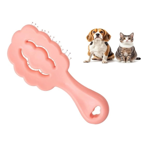 JOWNEEL Cloud Shape Small Dog Grooming Brush - Perfect for Shih Tzus, Yorkies, and Maltipoos - Ideal Puppy Hair Brushes for Maltese and Small Breeds Pink