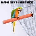 thumbnail image 5 of Natural Wood Bird Perch Stand with Emery Grooming Surface for Cages Parrots and Pet Birds, 5 of 6
