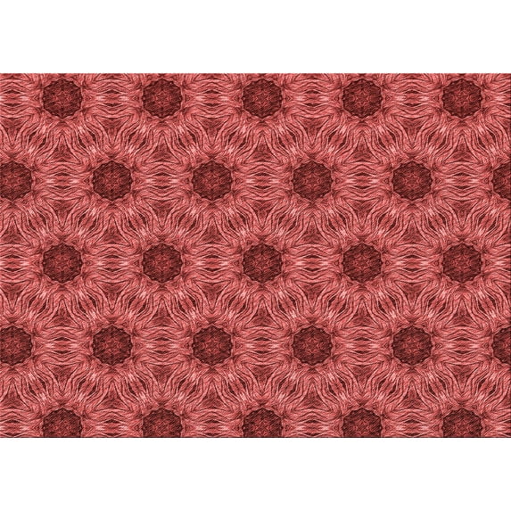 Ahgly Company Indoor Rectangle Patterned Bean Red Area Rugs, 4' x 6'