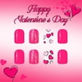 thumbnail image 3 of Uñas postizas adhesivas PEPFTG Valentine, cuadradas cortas, 24 piezas, 3 of 7