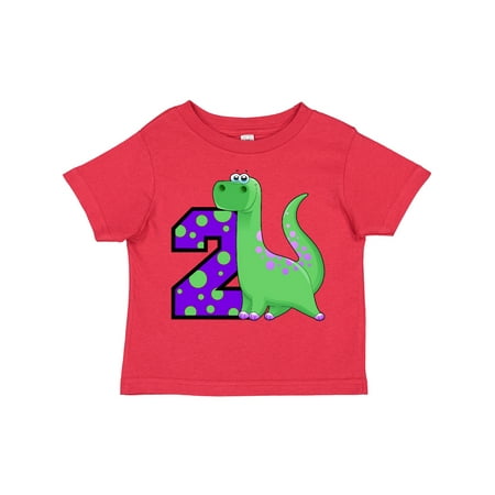 

Inktastic 2nd Birthday Dinosaur Gift Toddler Boy Girl T-Shirt
