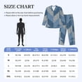 thumbnail image 4 of Hirioo Cozy Knitted Blue Chevron for Men's Pajama Sets 2 Piece Pjs Men's Long-Sleeved Pajama Set Button Down Sleepwear,S-XXL-XX-Large, 4 of 7