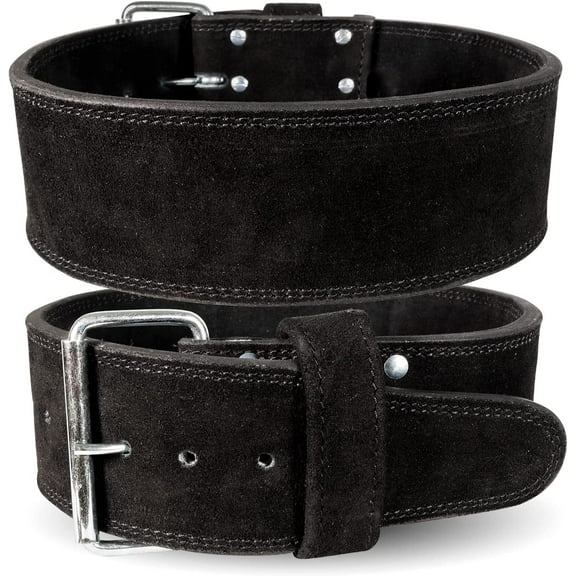 SERIOUS STEEL FITNESS Leather Weight Lifting Belt | Powerlifting, Weightlifting & Exercise Belt | 4" Wide & 10mm Thick