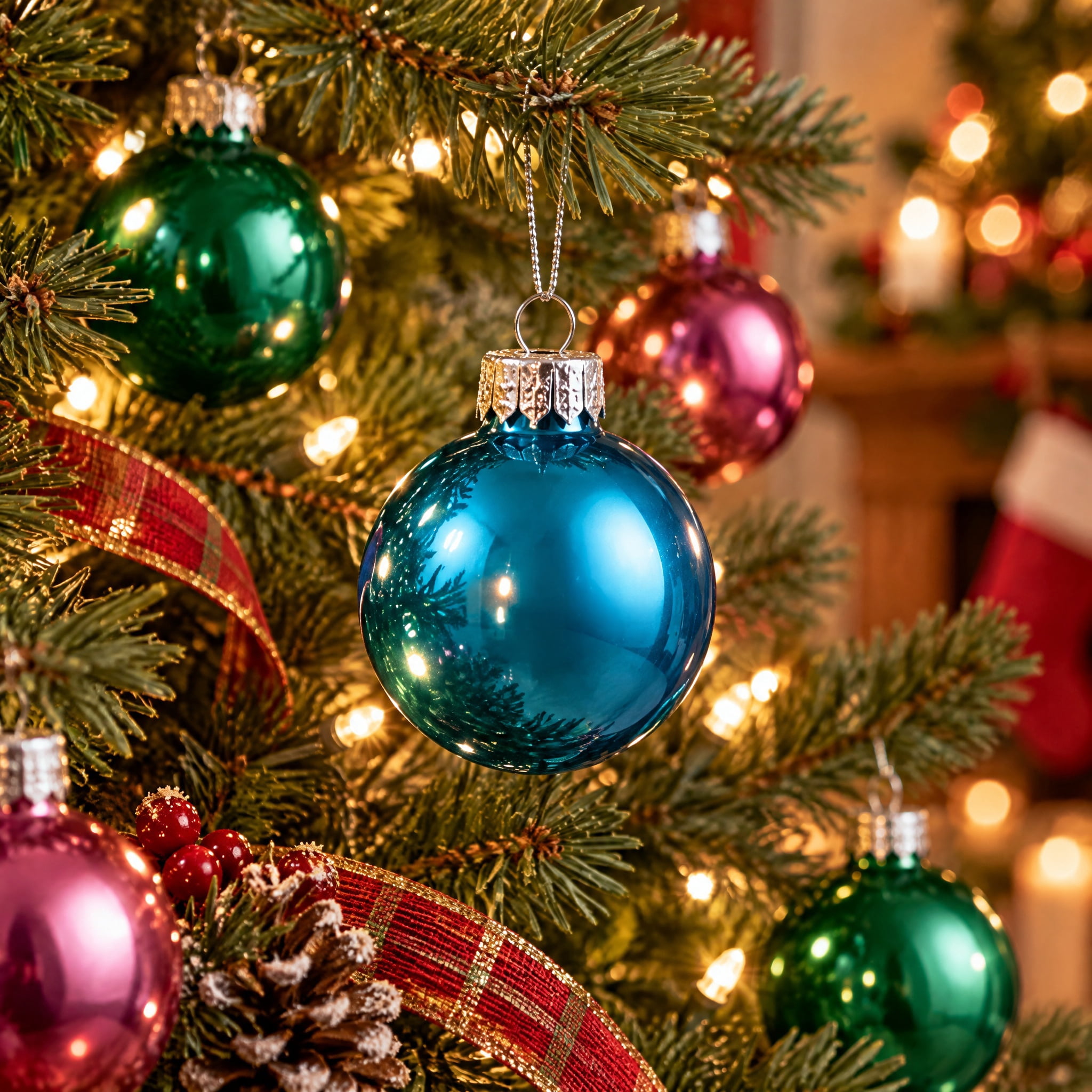 8-Count Multicolor Ball Shatterproof Christmas Ornaments, 4.5", by Holiday Time