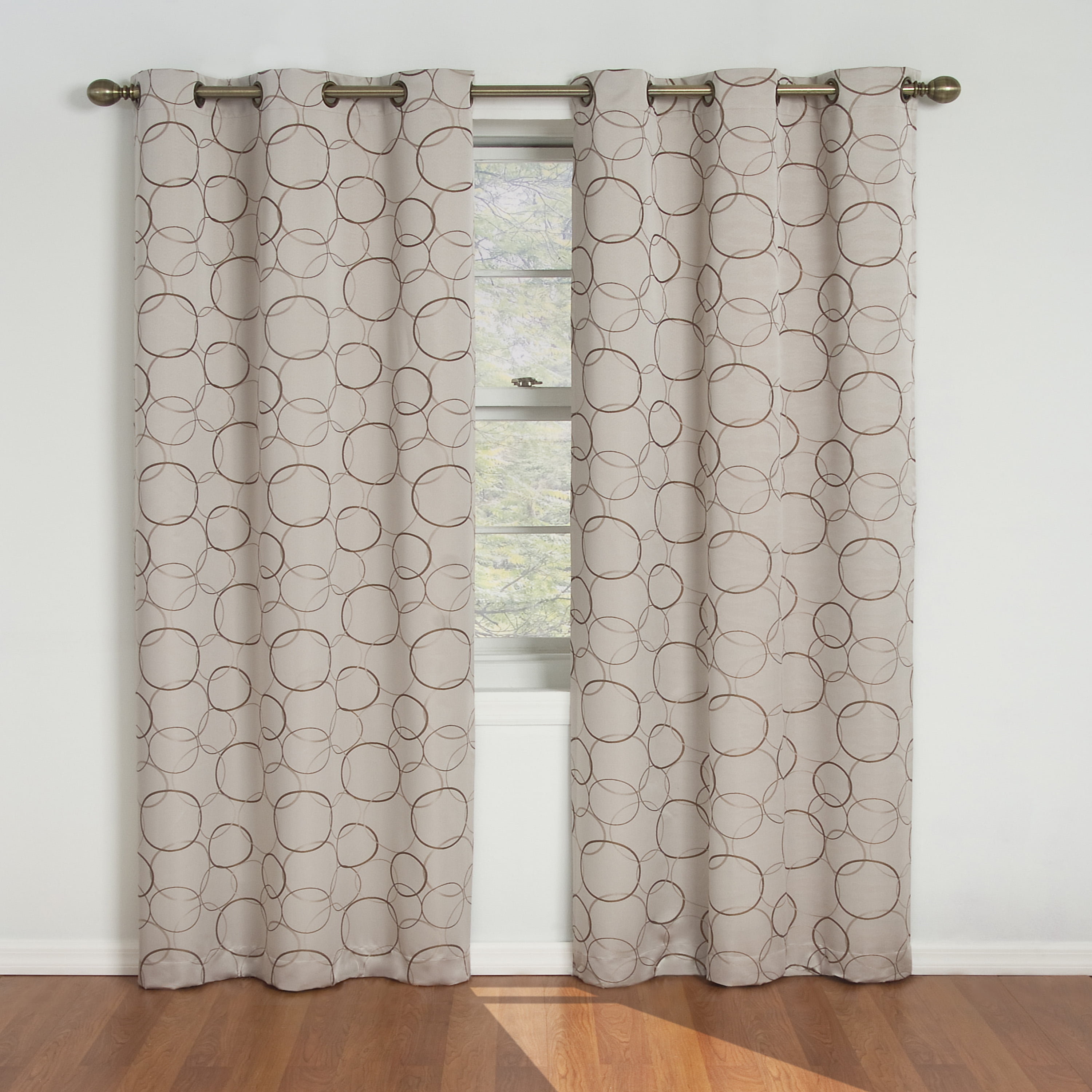 Eclipse Zodiac Blackout Grommet Curtain Panel, Beige, 42 x 108
