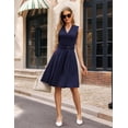 thumbnail image 5 of Women's 2026 Wear to Work Business Office Fit and Flare Midi Dress with Pockets Church Outfits, 5 of 8