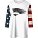 thumbnail image 4 of Camisetas de Manga Corta para las Mujeres Día de la Independencia Patriótica Impresa 3/4 Manga Cuello Redondo, Camiseta Casual para Diarios Y Festivales, 4 of 5