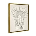 thumbnail image 5 of Stupell Industries To The Beach Weathered Vintage Sun Horizon Typography Graphic Art Metallic Gold Floating Framed Canvas Print Wall Art, Design by JJ Design House LLC, 5 of 5