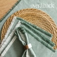 thumbnail image 6 of over&back Set of 4 Woven Frayed Chambray Placemats - Colorful Dining Table Mat - Hand-Finished Frayed Edges - 100% Cotton - Machine Washable - Kitchen and Home Decor - Green - 14" L X 20" W, 6 of 11