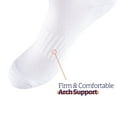 thumbnail image 2 of 6 Pairs Men's Athletic Half Cushioned Quarter Socks with Arch Support, White, 9-11, 2 of 3