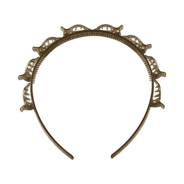 Sonducket Accesorios para peinados, horquilla DIY para trenzar el cabello, herramienta trenzadora, pinzas para el cabello de plástico multicapa Accesorio para el cabello café