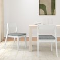 thumbnail image 2 of Plank+Beam Solid Wood Dining Chair Frame (2 Pack), White with Slate Cushion, 2 of 10