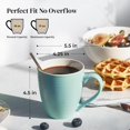 thumbnail image 2 of DOWAN Coffee Mugs Set of 6, 17 Oz Ceramic Cups With Handle, Large Mug for Tea, Party, Thanksgiving, Turquoise, 2 of 8