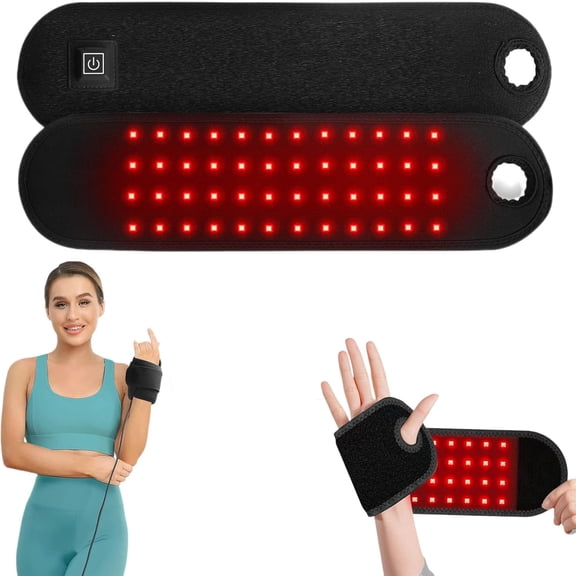 Thera Wrap for Carpal Tunnel, with Heat & Massage, 2026 New 3 in 1 Wrist Heating Pad, with 48 LEDs, Wrist Brace & Hands Wrap Pad for Knee Ankle Foot Joint, Just 15 Minutes A Day (2pcs A)