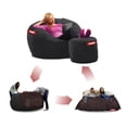thumbnail image 2 of Puff Cama Matrimonial 2 en 1 con Taburete Baggy Negro 140 x 180 cm, 2 of 3
