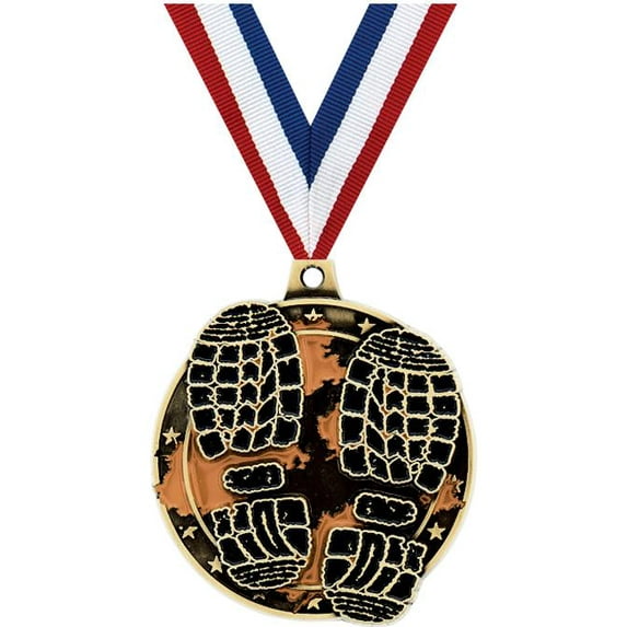 Mud Race Medals, 2" Gold Diecast Mud Race Medal Award 10 Pack