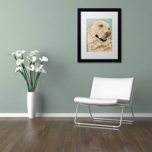 Trademark Fine Art "Jasper" Canvas Art by Pat Saunders-White, White Matte, Black Frame