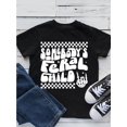 thumbnail image 1 of Somebody's Feral Youngsters Graphic Boys' T-Shirt - Black Casual Cotton Round Neck Tee with Playful Print, Perfect for Summer Fun, Boys Casual Wear | Fun Youngsters Fashion | Machine Washable Top, 1 of 6