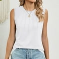 thumbnail image 2 of Timegard Womens Tank Tops Crewneck Comfy Solid Color Sleeveless Tee Shirts Casual Tunic Tops Summer, 2 of 6