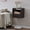 Espresso, variant on Fluted Floating Nightstand with Storage Drawer and Display Shelf Rustic Brown