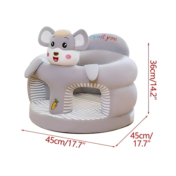 XIBUFE Cartoon Animals Support Sofa Chair Support Floor Seat Cartoon Animals Plush Toddler Sofa Chair Support Floor Seat Back Head Seat (Just,No Fill)