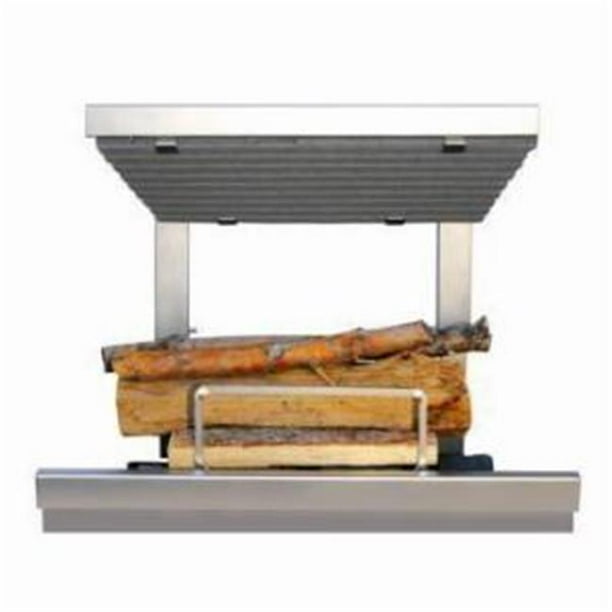 Earths Flame EF36SS Hybrid Clean Burn Wood Fireplace System Including Natural Gas Log Lighter