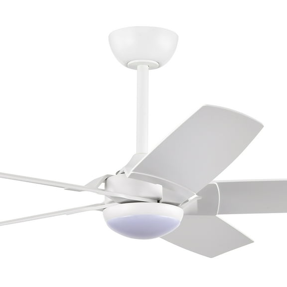 Angus 52 in. 1-Light Indoor White Finish Ceiling Fan with Light Kit