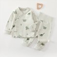 thumbnail image 2 of TOWED22 Toddler Boys Girls Christmas Pajamas Dinosaur Jammies Santa Claus Kids Cotton Fall Winter Sleepwear Set 6-12 Months 12-24 Months 2t 3t 4t 5t 6t 7t 8t 9t Children,Green,12-18 M, 2 of 9